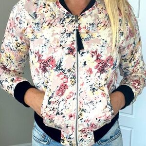 Floral Bomber Jacket